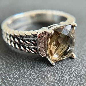 David Yurman Smoky Quartz Petite Wheaton Ring